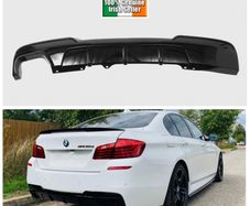BMW 5 Series F10 Gloss Black Rear Diffuser Twin Exhaust M-Sport ONLY 10-16