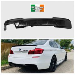 BMW 5 Series F10 Gloss Black Rear Diffuser Twin Exhaust M-Sport ONLY 10-16