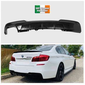 BMW 5 Series F10 Gloss Black Rear Diffuser Twin Exhaust M-Sport ONLY 10-16