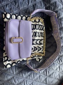 Marc Jacobs The Snapshot Purple with Chain and Shoulder Strap