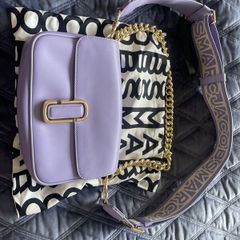 Marc Jacobs The Snapshot Purple with Chain and Shoulder Strap