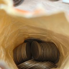 Bank bag of 6d coins