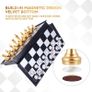 Travel Chess Board Set Games - Magnetic Chess Piece with Portable/Foldable Board- Educational Toys For Kid/Children/Adults -Gold/Silver Chess Piece -Traditional Game Gift Image 7
