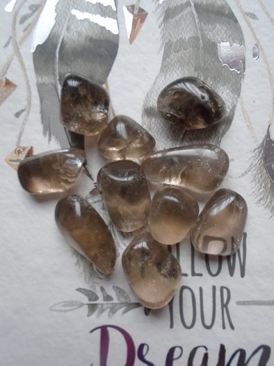 Smokey Quartz tumblestones,Gemstones,Crystals