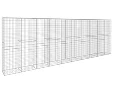 Gabion Wall with Cover Galvanised Steel 600x50x200 cm