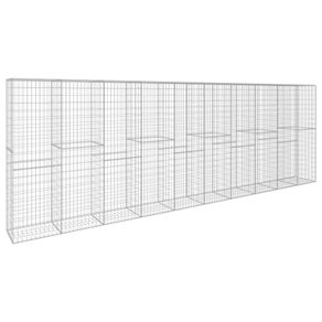 Gabion Wall with Cover Galvanised Steel 600x50x200 cm