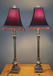 2 Mid Century Standard Lamps