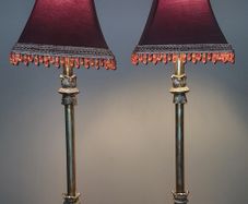 2 Mid Century Standard Lamps