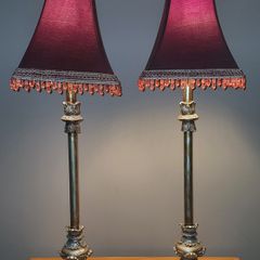 2 Mid Century Standard Lamps