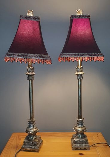 2 Mid Century Standard Lamps
