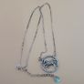 925 Sterling Silver Horse Pendant Necklace Round CZ Stone Circle Design Jewelry Image 8