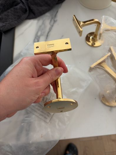 Brass bannister holder