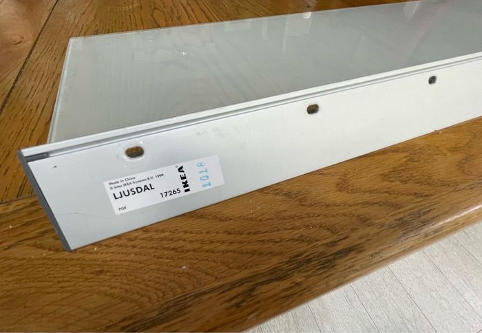 Ikea Vintage Ljusdal Glass Floating Shelf