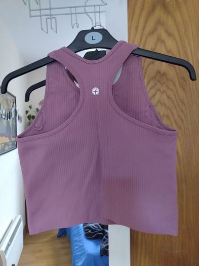 Gym + Coffee pink bra/ crop top