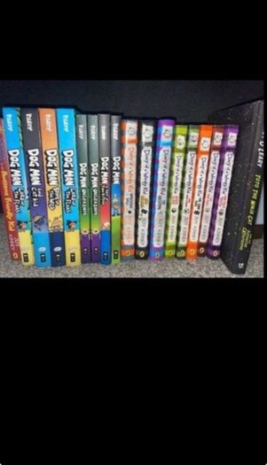 Kids books diary of wimpy kid and Dogman