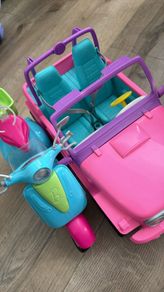 Barbie Car, moped and dolls