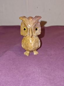 Hand carved Stone Owl figure from Peru