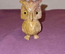 Hand carved Stone Owl figure from Peru
