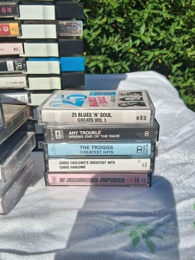 71 Music Cassette Tapes Plus Original Rack