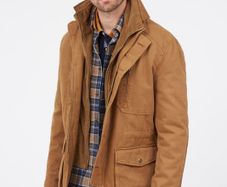 MCS Plain Parka with Velvet Collar