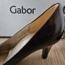 Gabor ladies medium heel court bordeaux leather shoes size UK6 EU 39 new Image 4