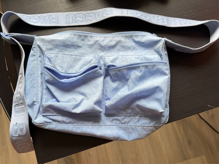 Baggu Blue Cargo Messenger Bag