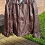 lady's burgundy leather jacket Image 2