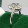 Sterling silver (Sz: R) Peacock Tanzanite, White Zircon Ring in Rhodium Sterling 1.244 Ct. Image 5