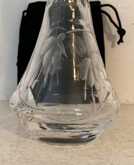 Vintage Signed Stuart Crystal Perfume Atomizer 1980s