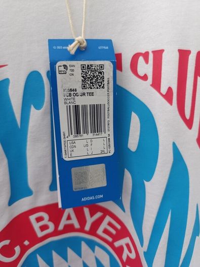 BNWT Adidas Bayern Munich T Shirt Mens Large L