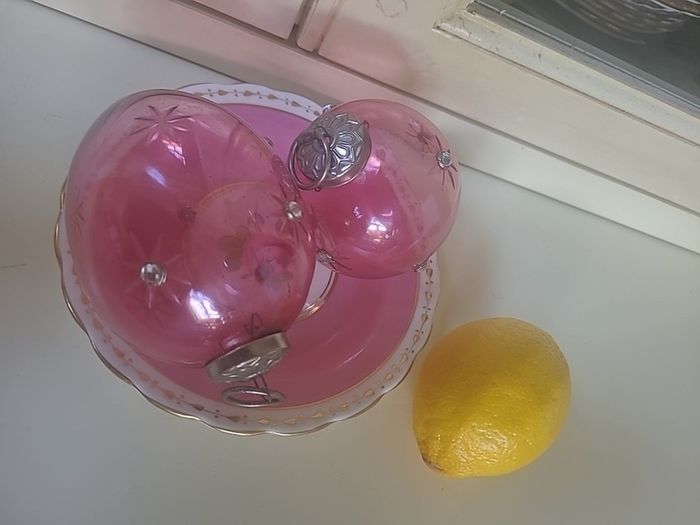 Cranberry Glass Baubles
