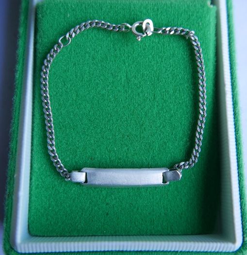Vintage 925 Sterling Silver Identity Bracelet length 7" - 3,9g