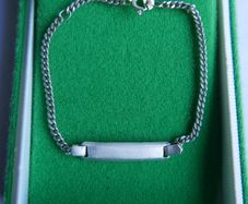 Vintage 925 Sterling Silver Identity Bracelet length 7" - 3,9g