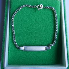 Vintage 925 Sterling Silver Identity Bracelet length 7" - 3,9g