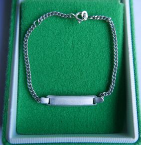 Vintage 925 Sterling Silver Identity Bracelet length 7" - 3,9g