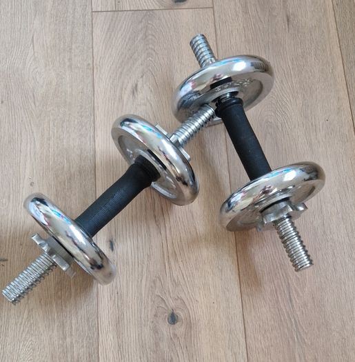 York Fitness 20kg Chrome Adjustable Dumbbell Set (Pair)