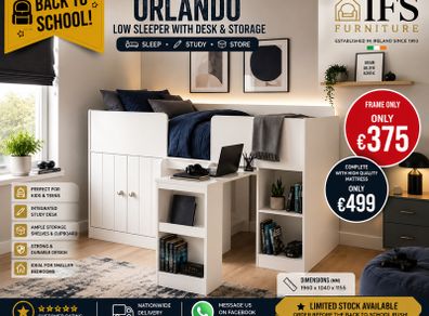 Low Sleeper with Desk & Storage
