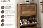 Shoe Cabinet Shoe storage 2 flaps industrial style