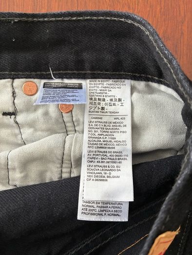 Levi 501 men's black denim jeans - Size 32x32