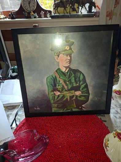 Beautiful Genuine Painting of a Young Michael Collins, Postage Available or Collection, Lots more Antiques and Collectables