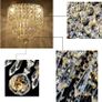 Modern Elegant Crystal Chandelier Lighting,K9 Ceiling Chandeliers Lights, 250mm, Beaded Light Shade with Clear Acrylic Jewel Image 5