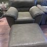 Soft Green 100% Leather Couch Image 4