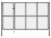 Garden Gate Steel 200x350 cm Anthracite