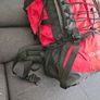90 L Hiking backpack. Trekking backpack. Camping backpack. Red. Image 7