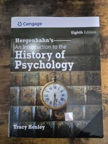 Hergenhahn's An Introduction to the History of Psychology - 8th Ed (Indian Edition) )