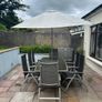 8 Seater Patio Table, Chairs and Parasol Image 3
