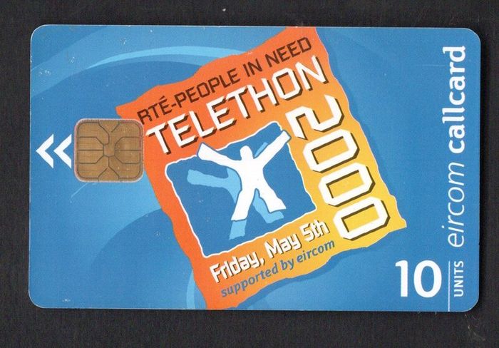 2000 Ireland 10 unit RTE-People in Need Telethon (ODS3) Call Card Used