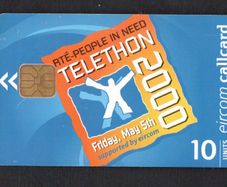 2000 Ireland 10 unit RTE-People in Need Telethon (ODS3) Call Card Used
