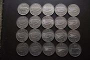 20 Irish 5 pence coins (1976-1986). Nice Condition!