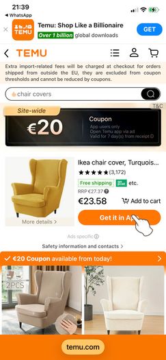 Arm Chair - Ikea. Wingback